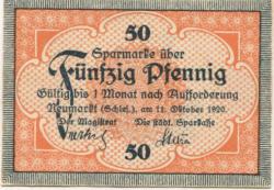 Neumarkt (heute: PL-Sroda Slaska) - Stadt und Sparkasse - 11.10.1920 - 50 Pfennig