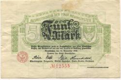 Neumünster - Stadt - 12.11.1918 - 5 Mark