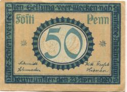 Neumünster - Stadt - 23.4.1920 - 50 Pfennig 