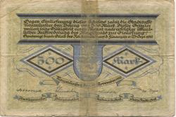 Neumünster - Stadt - 10.11.1922 - 500 Mark