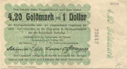 Neumünster - Stadt - 27.10.1923 - 4.20 Gold-Mark