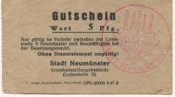 Neumünster - Kreisfeststellungsbehörde, Lohnstelle II - September 1947 - 5 Pfennig