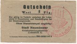 Neumünster - Kreisfeststellungsbehörde, Lohnstelle II - September 1947 - 5 Pfennig