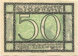 Neundorf (heute: Staßfurt) - Gemeinde - 1.9.1921 - 50 Pfennig