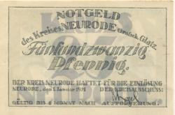 Neurode (heute: OL-Nowa Ruda) - Kreis - 1.1.1921 - 25 Pfennig