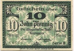 Neuruppin - Stadt - -- - 10 Pfennig