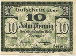Neuruppin - Stadt - -- - 10 Pfennig