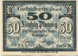 Neuruppin - Stadt - -- - 50 Pfennig