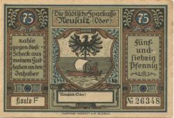 Neusalz (heute: PL-Nowa Sól) - Städtische Sparkasse - -- - 75 Pfennig