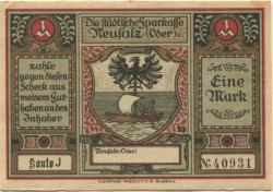 Neusalz (heute: PL-Nowa Sól) - Städtische Sparkasse - -- - 1 Mark