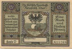 Neusalz (heute: PL-Nowa Sól) - Städtische Sparkasse - -- - 1.50 Mark