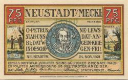 Neustadt(-Glewe) - Stadt - 24.11.1921 - 75 Pfennig