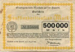 Neustadt - Stadt - 8.8.1923 - 500000 Mark 