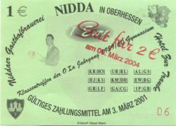 Nidda - Gasthofbrauerei und Hotel zur Traube - 6.3.2004 - 2 Euro 