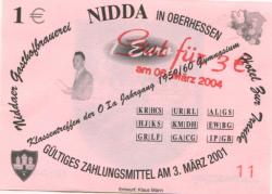 Nidda - Gasthofbrauerei und Hotel zur Traube - 6.3.2004 - 3 Euro 