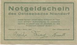 Niendorf (heute: Timmendorfer Strand) - Gemeinde - 1.3.1921 - 75 Pfennig