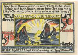 Nienhagen - Badeverwaltung - - 28.2.1922 - 50 Pfennig