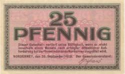 Norderney - Gemeinde - 20.9.1918 - 25 Pfennig