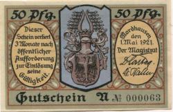 Nordhausen - Stadt - 1.5.1921 - 50 Pfennig 