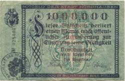 Nordhausen - Stadt - 10.8.1923 - 1 Million Mark