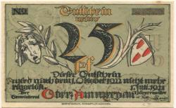 Oberammergau - Gemeinde - 1.7.1921 - 1.10.1922 - 25 Pfennig 