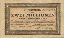 Oberhausen - Gutehoffnungshütte, Aktienverein für Bergbau und Hüttenbetrieb - 1.8.1923 - 31.12.1923 - 2 Millionen Mark 