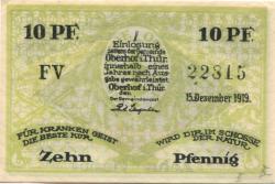 Oberhof - Gemeinde - 15.12.1919 - 10 Pfennig