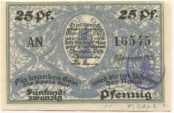 Oberhof - Gemeinde - 15.12.1919 - 25 Pfennig