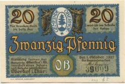 Oberhof - Gemeinde - 1.10.1921 - 20 Pfennig