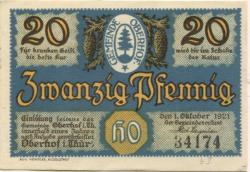 Oberhof - Gemeinde - 1.10.1921 - 20 Pfennig