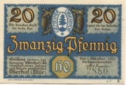 Oberhof - Gemeinde - 1.10.1921 - 20 Pfennig