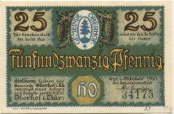 Oberhof - Gemeinde - 1.10.1921 - 25 Pfennig