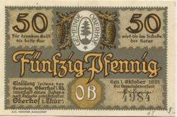 Oberhof - Gemeinde - 1.10.1921 - 50 Pfennig