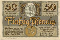 Oberhof - Gemeinde - 1.10.1921 - 50 Pfennig