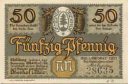 Oberhof - Gemeinde - 1.10.1921 - 50 Pfennig