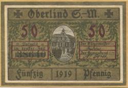 Oberlind (heute: Sonneberg) - Gemeinde - 1919 - 50 Pfennig