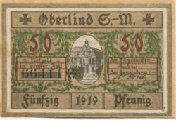 Oberlind (heute: Sonneberg) - Gemeinde - 1919 - 50 Pfennig