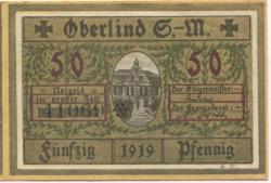 Oberlind (heute: Sonneberg) - Gemeinde - 1919 - 50 Pfennig