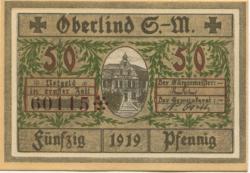 Oberlind (heute: Sonneberg) - Gemeinde - 1919 - 50 Pfennig