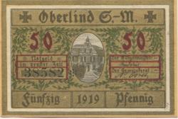 Oberlind (heute: Sonneberg) - Gemeinde - 1919 - 50 Pfennig
