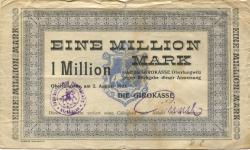 Oberlungwitz - Girokasse - 2.8.1923 - 1 Million Mark