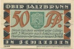 Ober Salzbrunn (heute: PL-Szczawno Zdrój) - Gemeinde - 1921 - 50 Pfennig