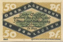 Ober Salzbrunn (heute: PL-Szczawno Zdrój) - Gemeinde - 1921 - 50 Pfennig