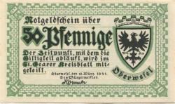 Oberwesel - Stadt - 18.3.1921 - 50 Pfennig