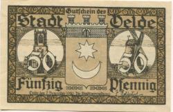 Oelde - Stadt - 7.12.1920 - 50 Pfennig 