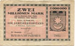 Oelde - Stadt - 23.8.1923 - 2 Millionen Mark 