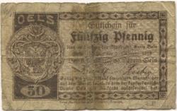 Oels (heute: PL-Olesnica) - Kaufmännischer Verein - 1.10.1918 - 50 Pfennig 