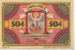 Oels (heute: PL-Olesnica) - Kaufmännischer Verein - -- - 50 Pfennig
