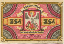 Oels (heute: PL-Olesnica) - Kaufmännischer Verein - -- - 75 Pfennig 