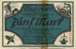 Oelsnitz - Amtshauptmannschaft - 1.11.1918 - 5 Mark